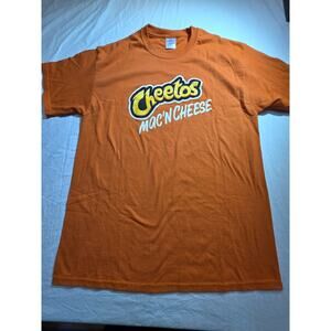 Cheetos Mac N Cheese Men's Size Large Port & Co Orange Short Sleeve T-Shirt
